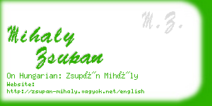 mihaly zsupan business card